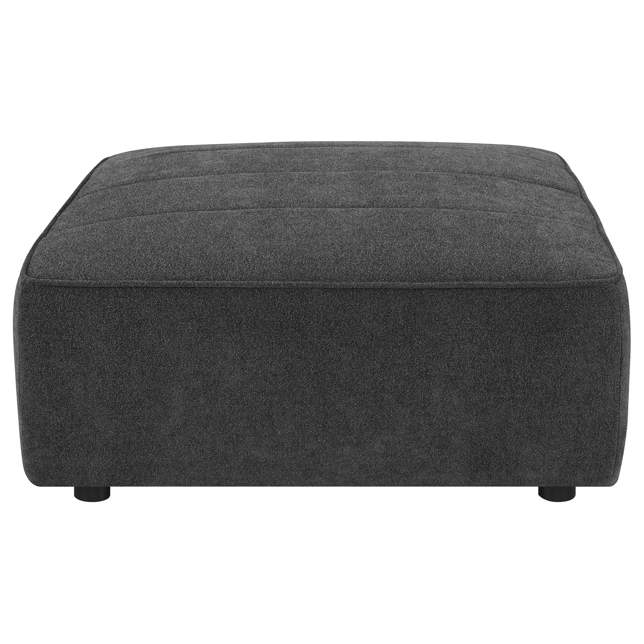 Ortega - Square Ottoman - Charcoal by HouseOfZazla
