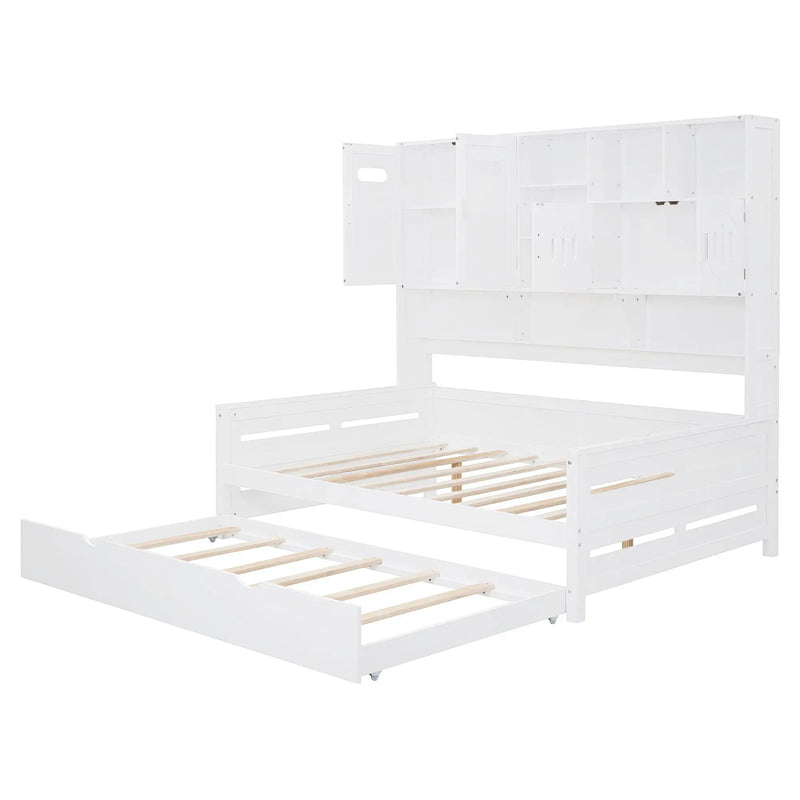 Daybed With All-In-One Cabinet And Shelf by HouseOfZazla