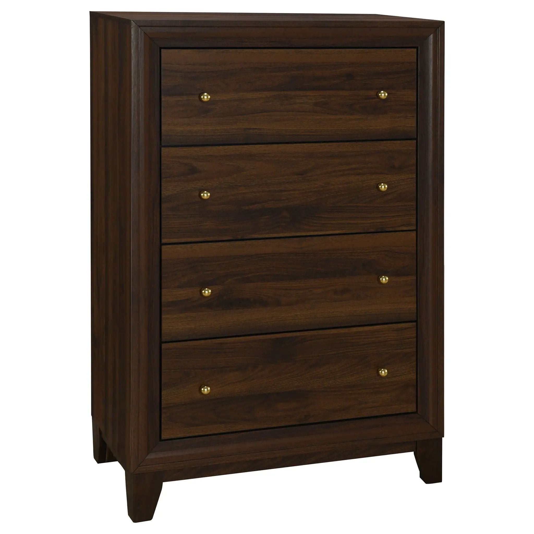 Welsley 4-drawer Chest of Drawers Walnut by Unique Piece Furniture