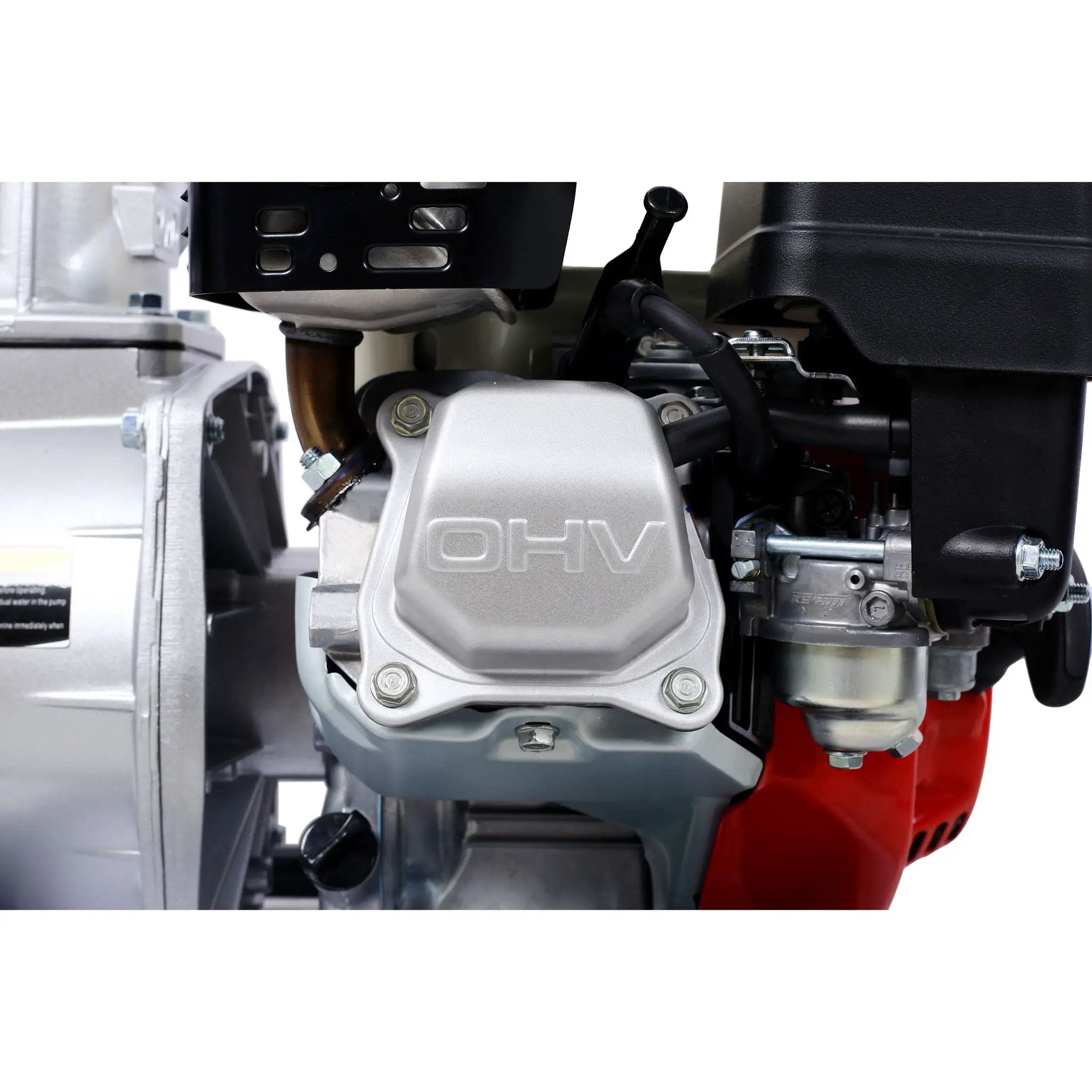 Honda - Gx160 Engine Water Pump 3" 264Gpm With 3In Npt Coupler And 25Ft Flat Hose, Aluminum - Black / Red by HouseOfZazla