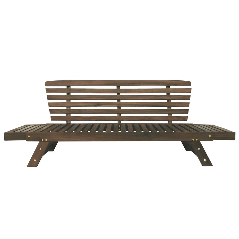 TOPMAX Outdoor Adjustable Patio Wooden Daybed Sofa Chaise Lounge by HouseOfZazla