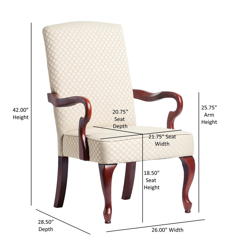 Delaney - Elegant Gooseneck Arm Chair With High Back by HouseOfZazla