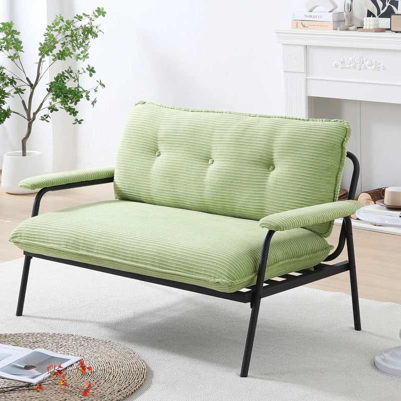 Modern Metal Frame Sofa With Sponge Filling For Compact Spaces And Versatile Use by HouseOfZazla