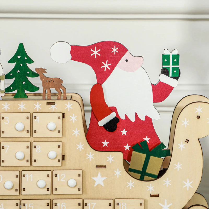 HOMCOM Christmas Advent Calendar with 24 Countdown Drawers by HouseOfZazla