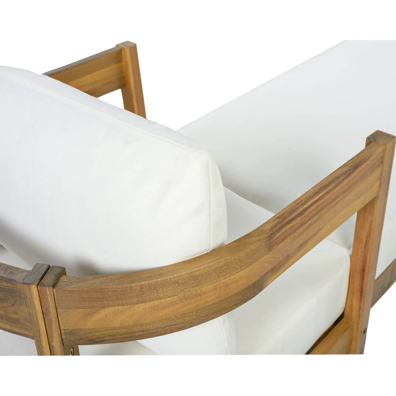 78" Acacia Wood Outdoor Chaise Lounge Chair by HouseOfZazla