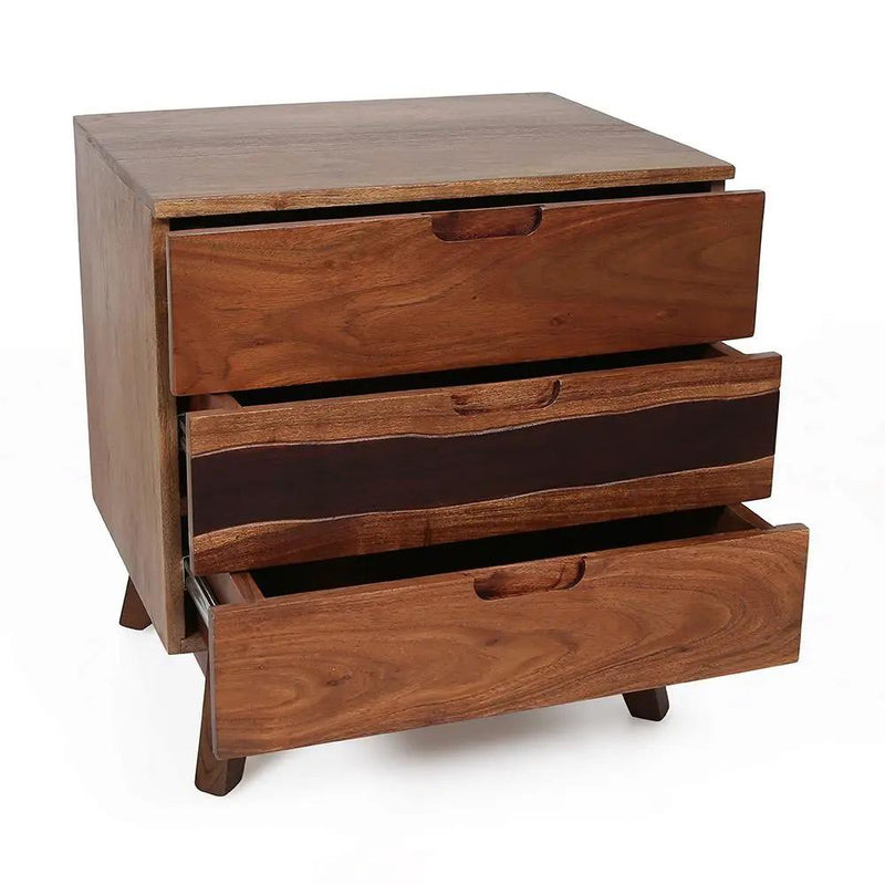 Nightstand Natural Wood - Brown by Unique Piece Furniture