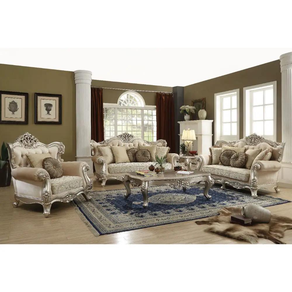 Bently - Sofa With 7 Pillows (Same Lv01579) - Fabric & Champagne by Unique Piece Furniture