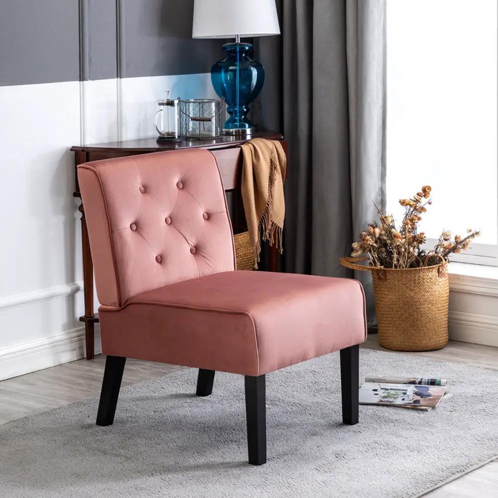 Reese - Living Room Armless Button Tufted Pattern Accent Chair (Set of 2) by Unique Piece Furniture