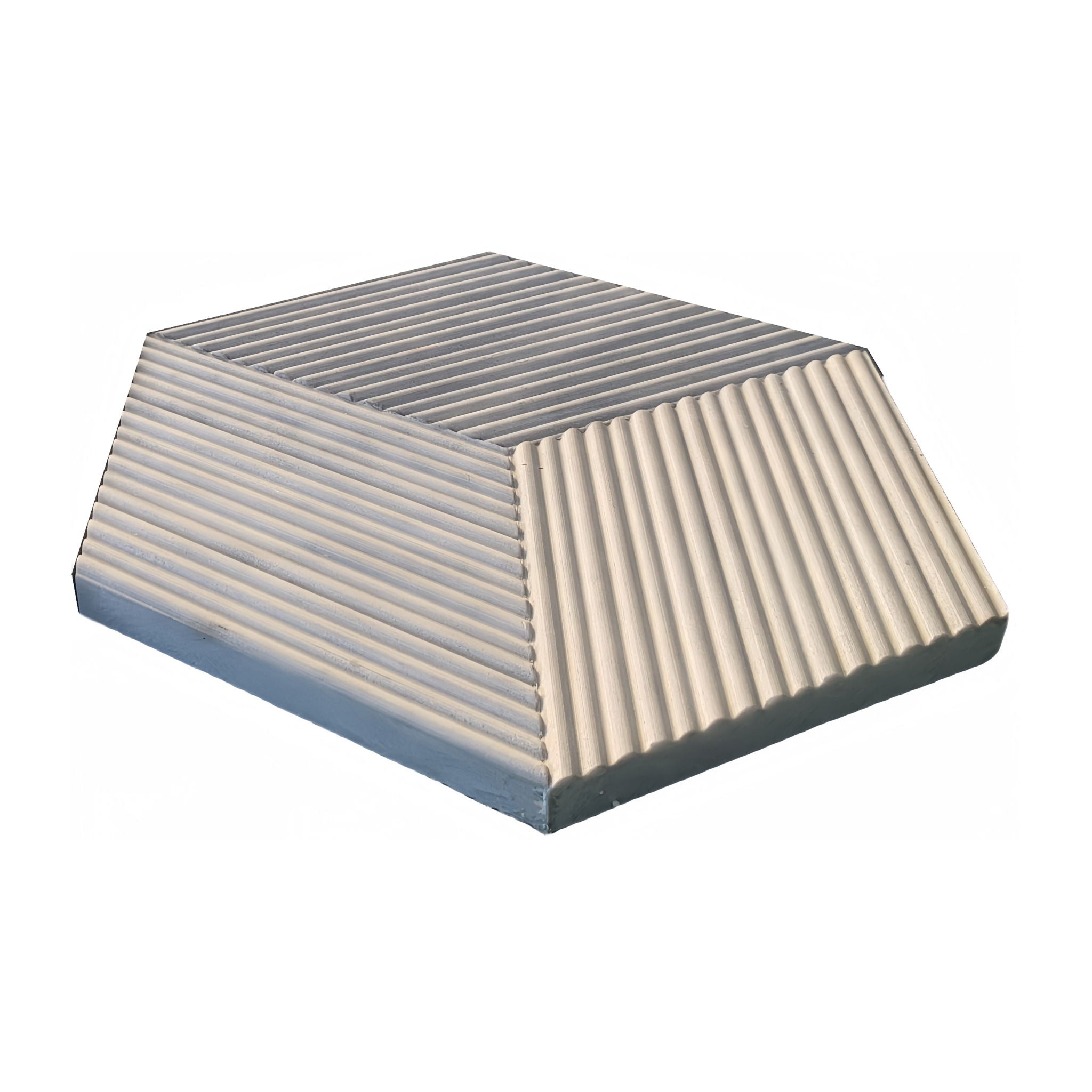 Hexagon Natural Stone Marble Tile, 3D Fluted (Set of 12) by HouseOfZazla