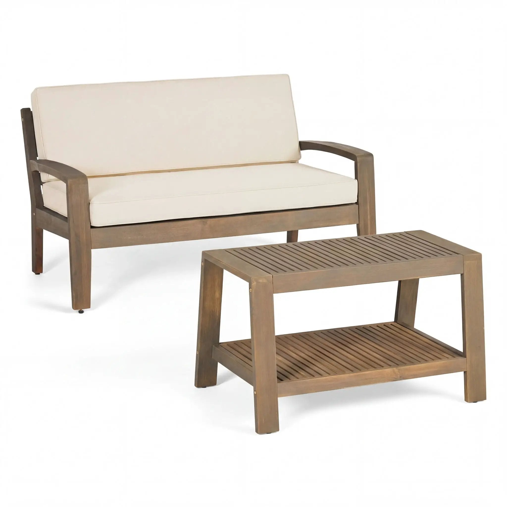 2 Piece Conversation Set, Loveseat & Coffee Table by HouseOfZazla