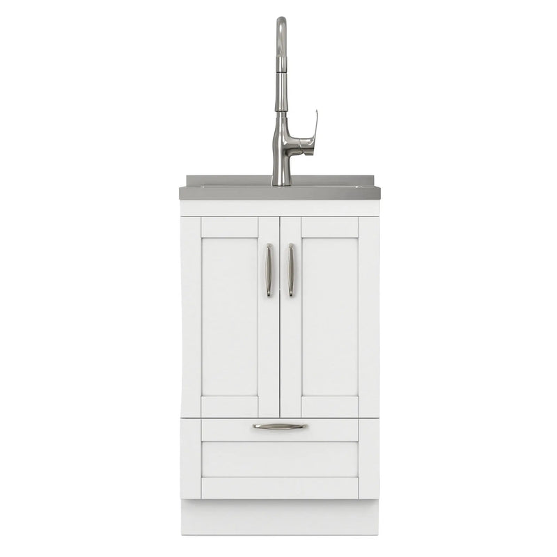 Reed - Deluxe Laundry Cabinet With Pull-Out Faucet And Stainless Steel Sink by Unique Piece Furniture