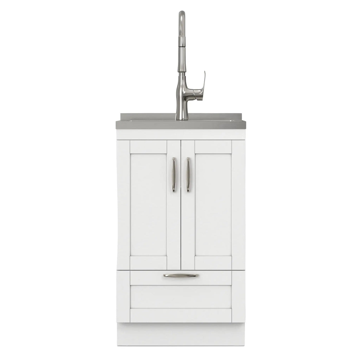 Reed - Deluxe Laundry Cabinet With Pull-Out Faucet And Stainless Steel Sink by Unique Piece Furniture