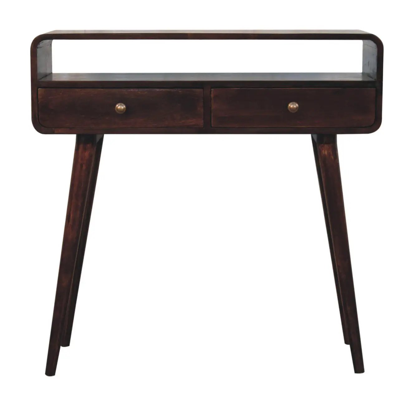 Solid Wood Curved Console Table by HouseOfZazla