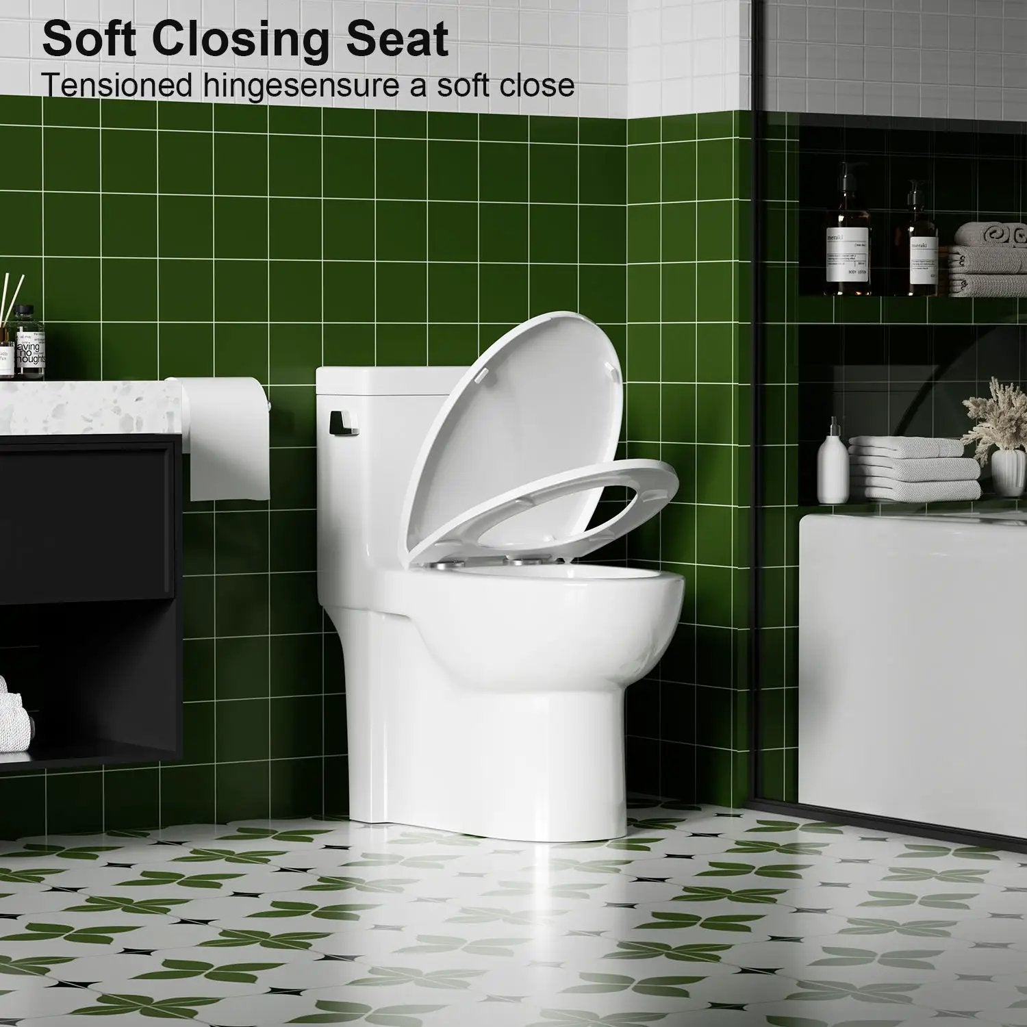 Gloss Tornado Flush 1 Piece Elongated Toilet With Siphonic Side Press, ADA Comfort Chair Height - Gloss White by HouseOfZazla