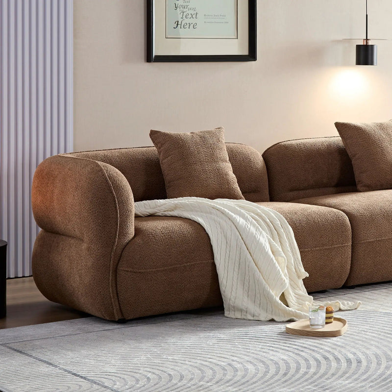 Sectional Sofa With Durable Fabric, Solid Wood Frame, And High Density Sponge Fill by HouseOfZazla