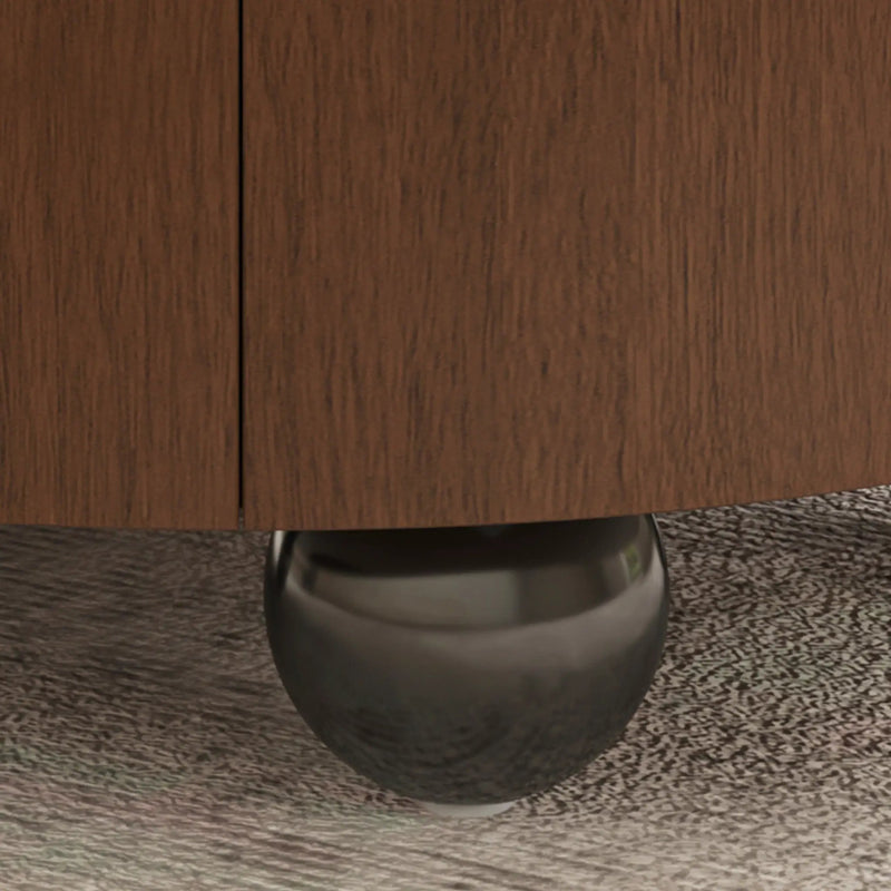 35.43 Inch Drum Shaped Round Coffee Table by HouseOfZazla