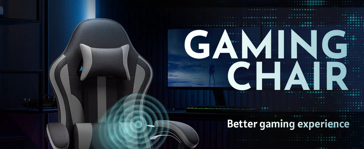 Ergonomic Gaming Chair with Footrest and Lumbar Support by HouseOfZazla