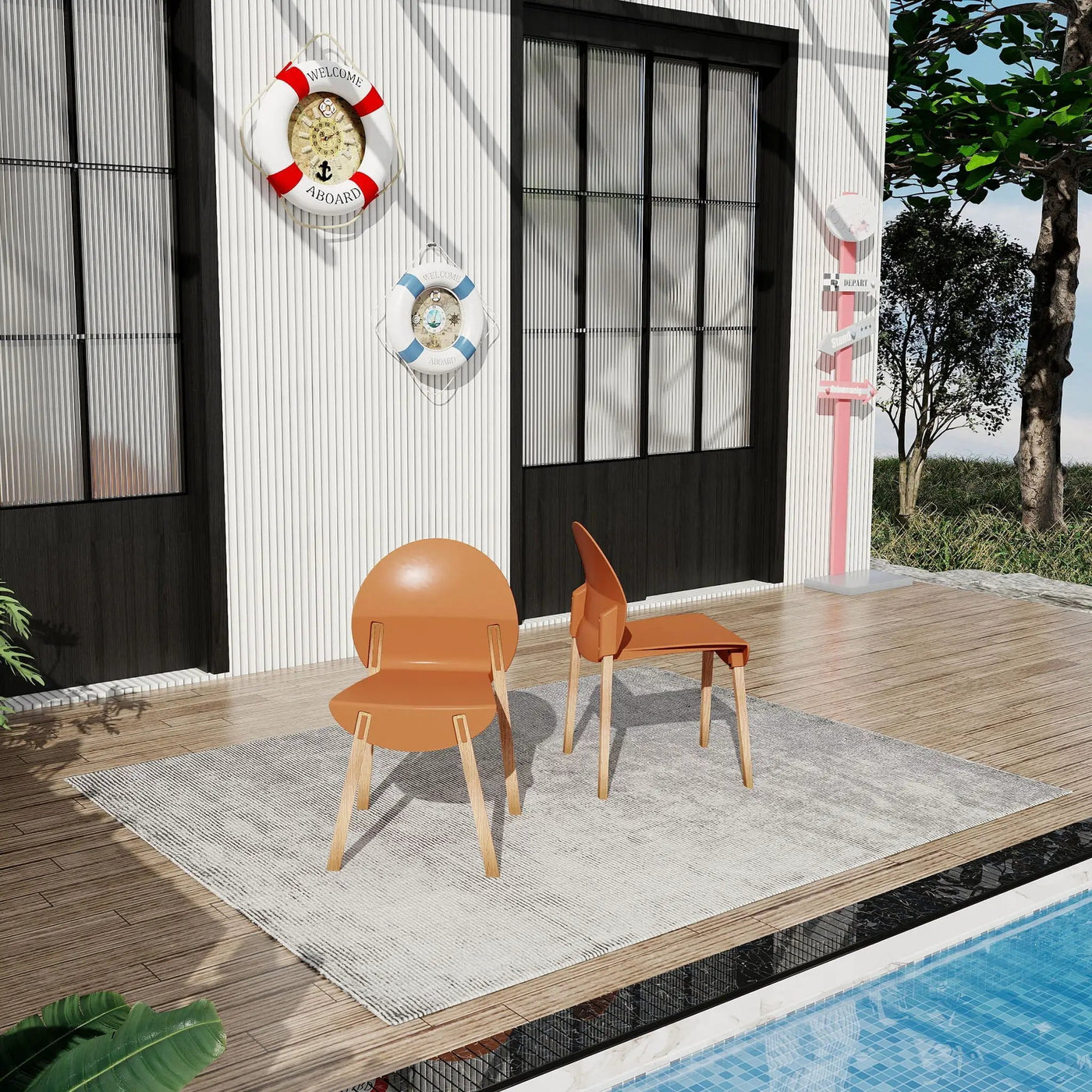 4 Piece Set Of Single Chairs With A Design Combining Modern And Traditional Elements by HouseOfZazla
