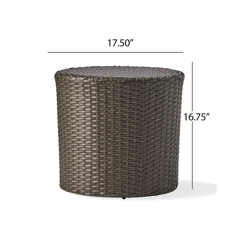 Keaton Barrel Side Table Gray by HouseOfZazla