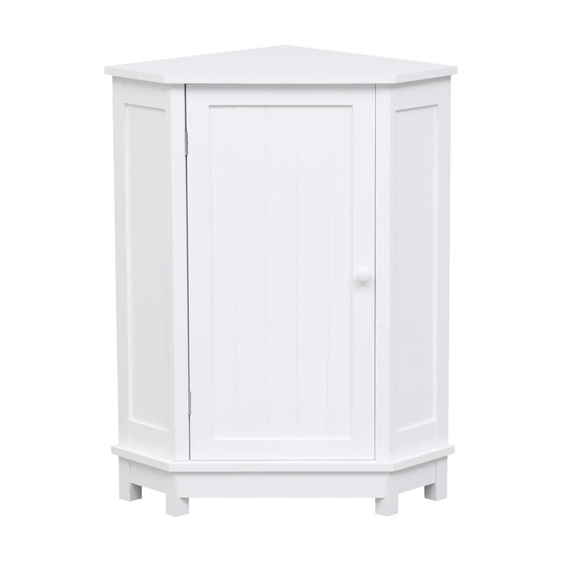 Bathroom Cabinet Triangle Corner Storage Cabinet With Adjustable Shelf Modern Style