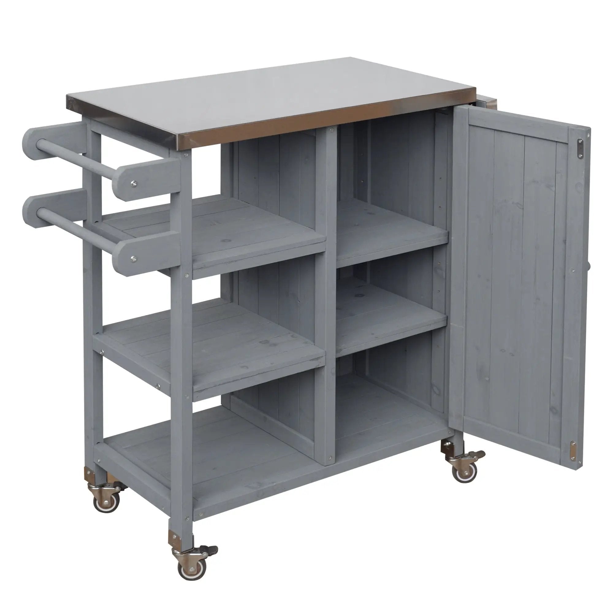 Foldable Outdoor Kitchen Island Patio Kitchen Cart by HouseOfZazla