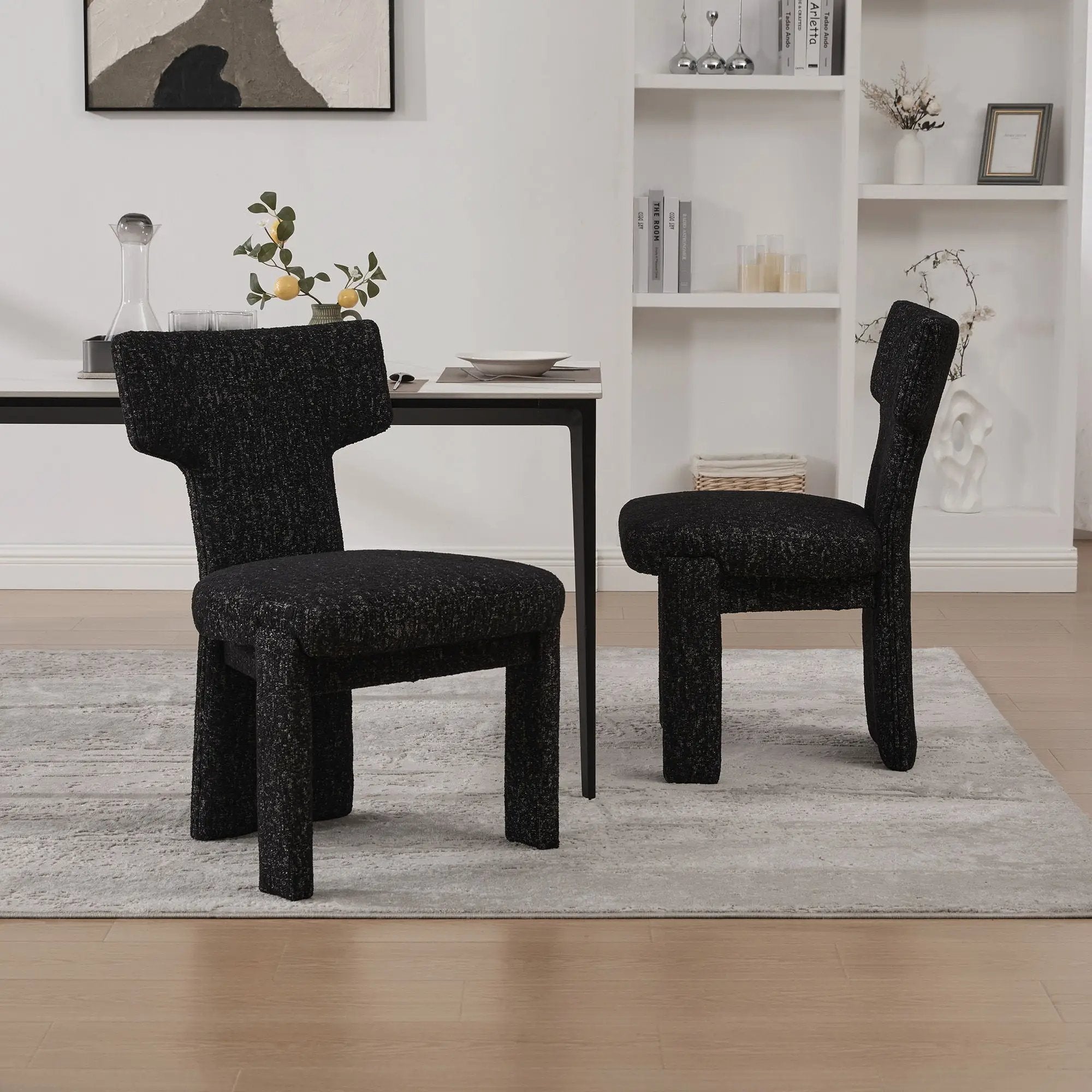 Armless Curved Back Accent Chairs by HouseOfZazla