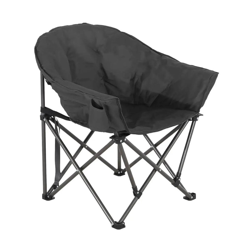 Oversized Camping Chair, Portable Folding Moon Chair with Side Pocket by HouseOfZazla