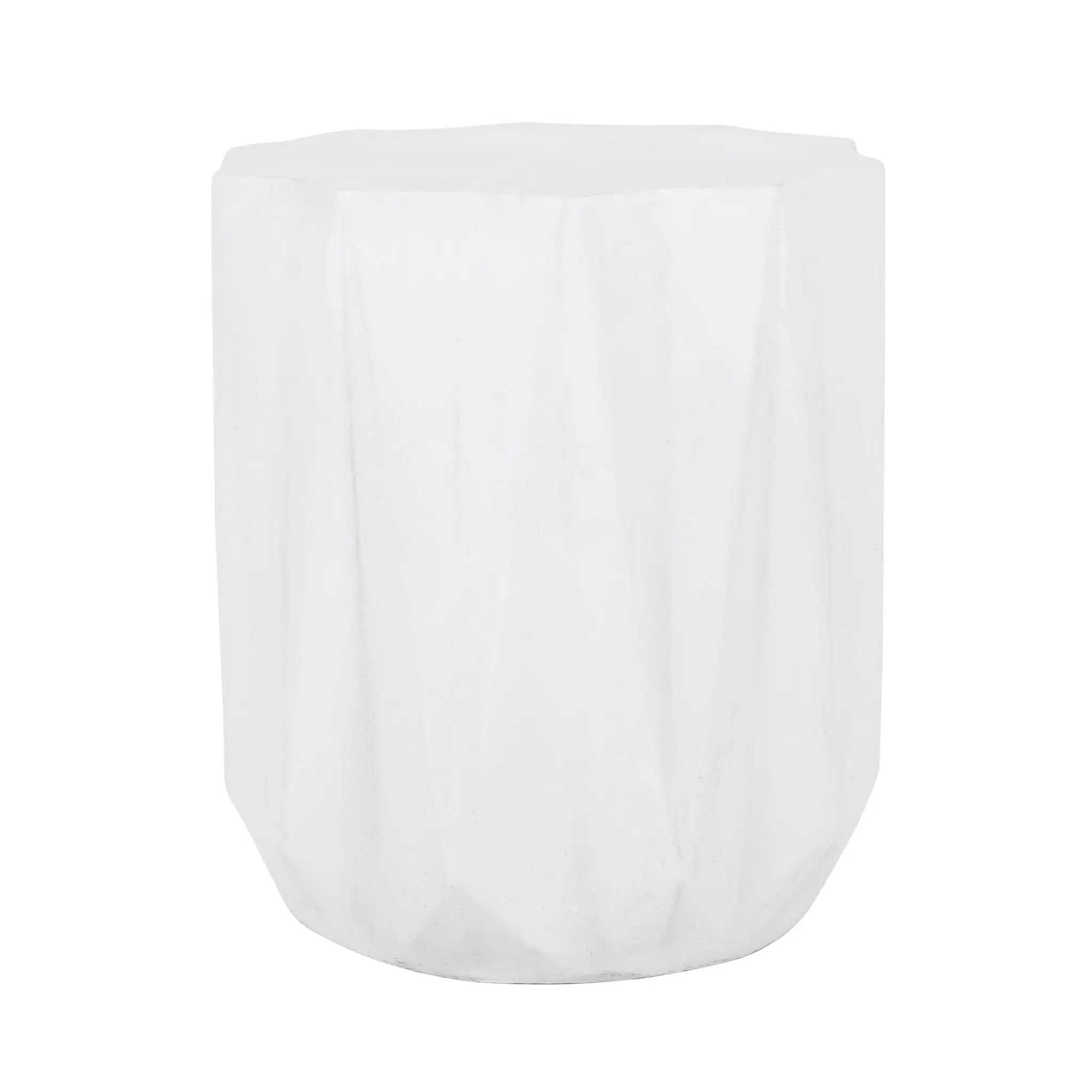 Outdoor Lightweight Concrete Side Table - Antique White by HouseOfZazla