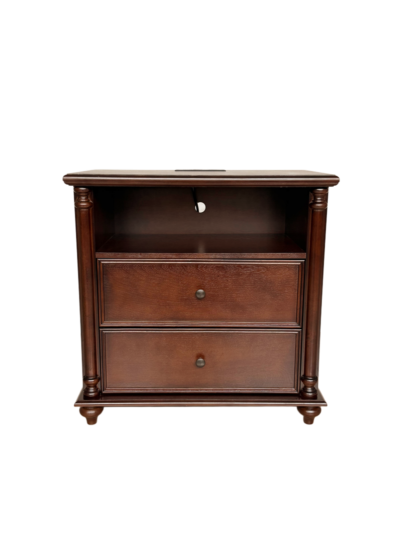 28" Nightstand with Charging Station, Rustic by HouseOfZazla