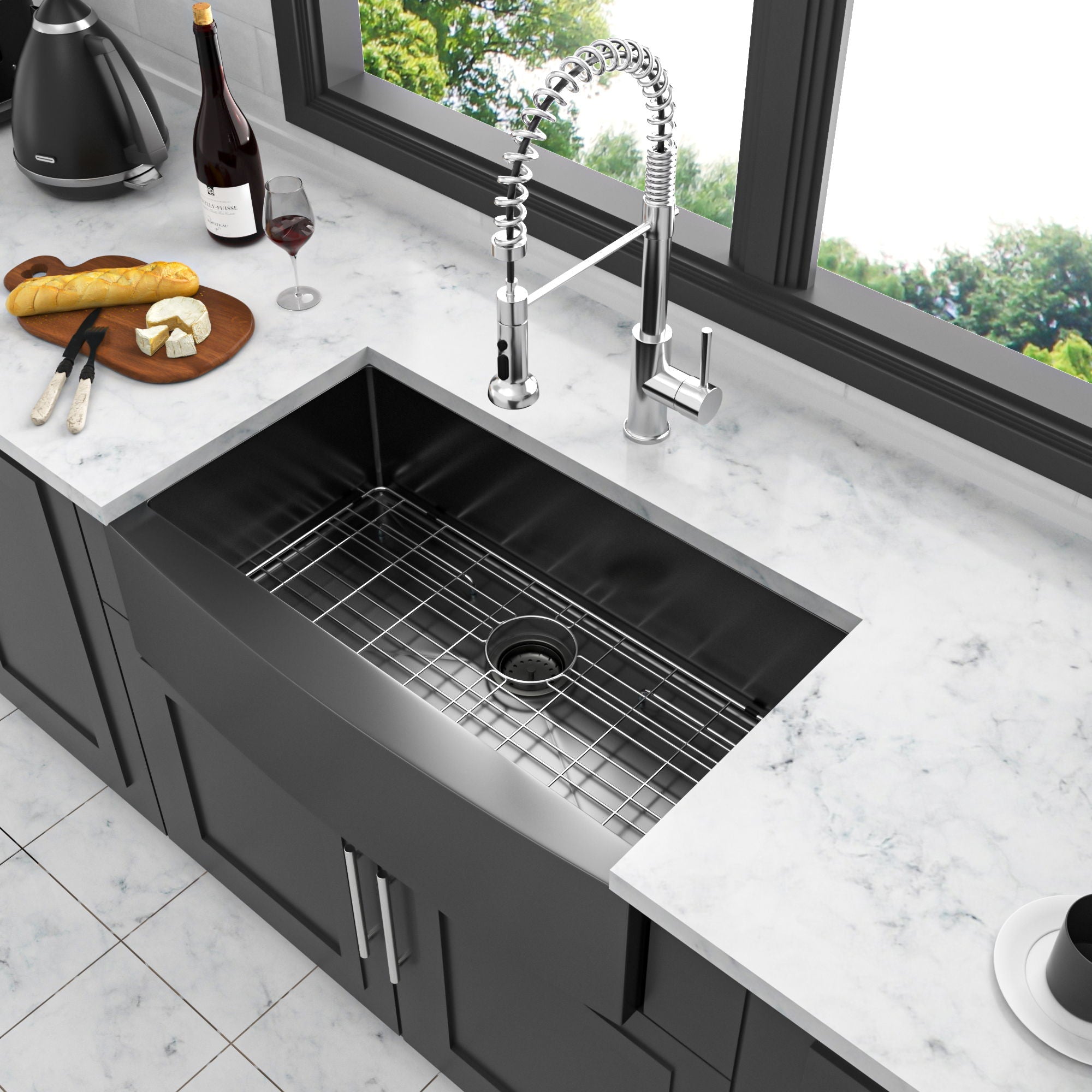 Farmhouse Kitchen Sink, Stainless Steel, Apron Front by HouseOfZazla