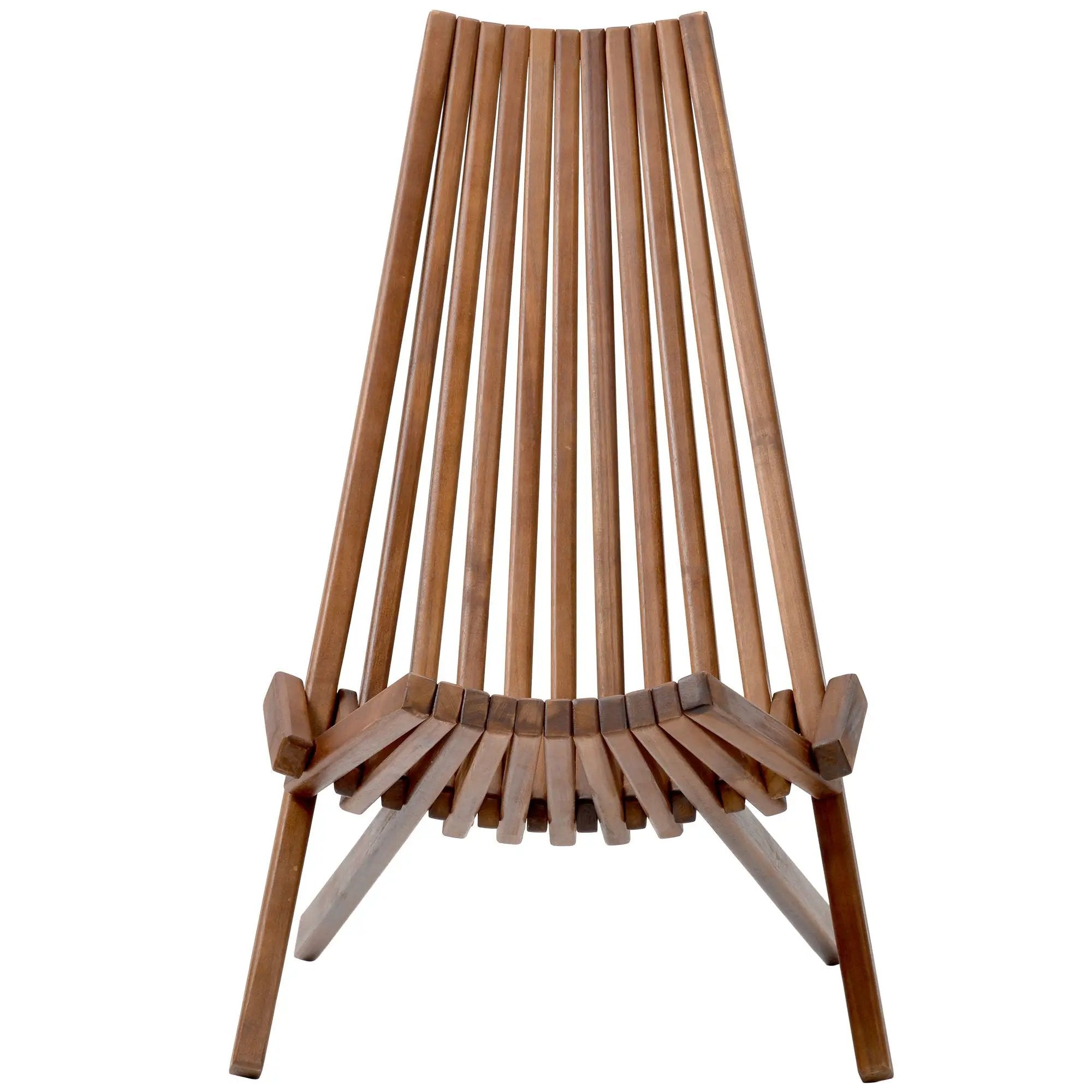 Folding Wood Chair, Portable Solid Wood Seating For Indoor Or Outdoor Use - Natural by Unique Piece Furniture