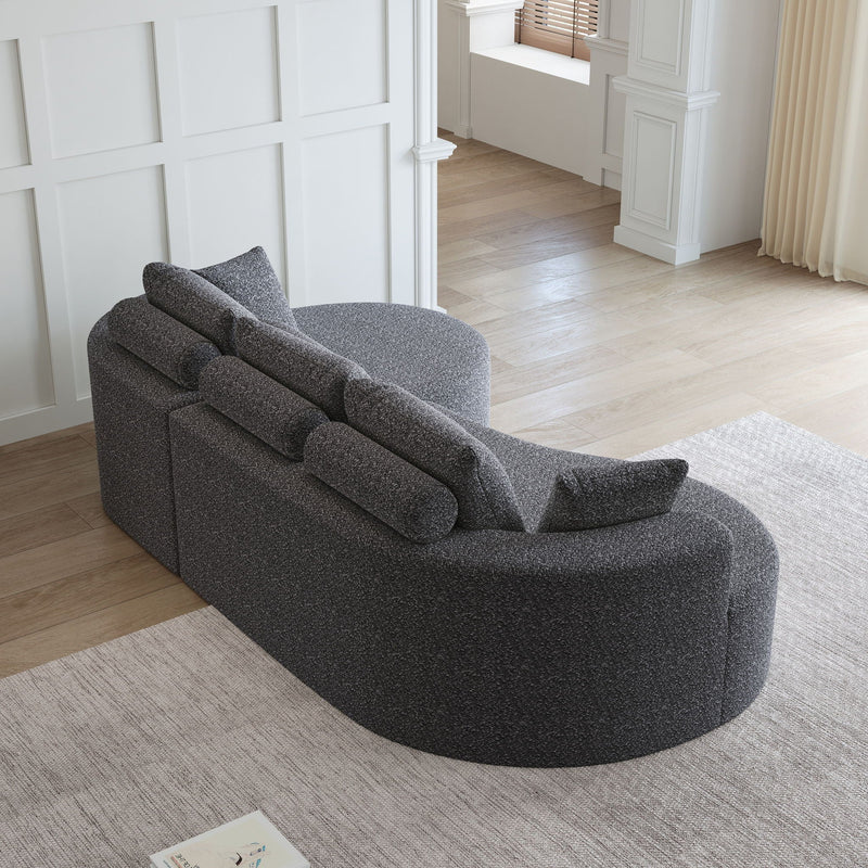 Curved Oversized Sectional Sofa With Extra Deep Seat by HouseOfZazla