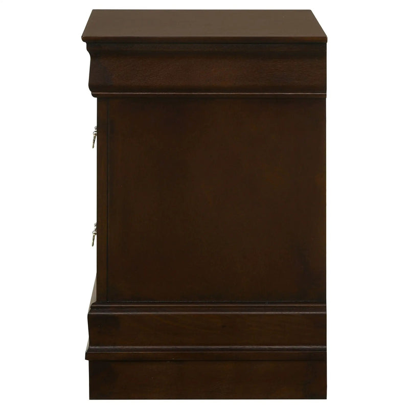 Louis Philippe 2-drawer Nightstand Cappuccino by Unique Piece Furniture