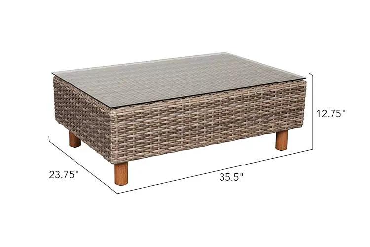 Orlando Wicker Loveseat & Coffee Table Set by Outdoor-USA®