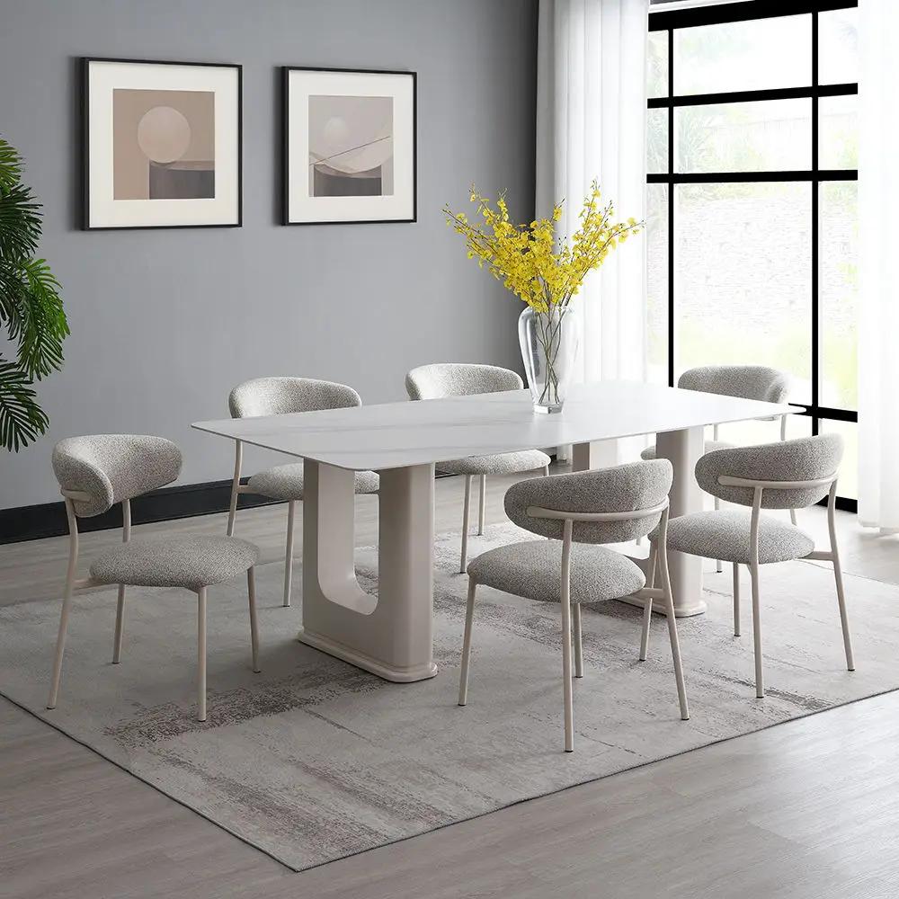 Kalam - Dining Table - Ceramic Top & Beige by Unique Piece Furniture