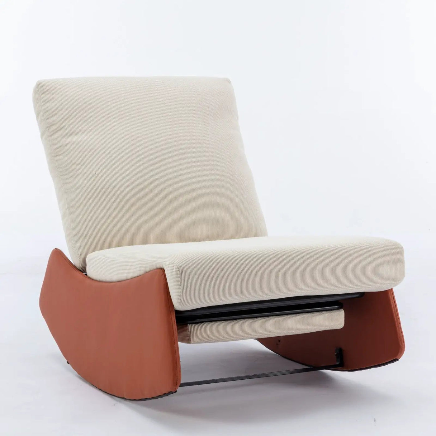 Modern Rocking Chair Recliner, Comfy Rocker Nursery Chair With Footrest, Accent Reading Chair, Upholstered Lounge Chair For Relaxing, Resting, Soft Padded Rocker For Indoor Living Room Bedroom by Unique Piece Furniture