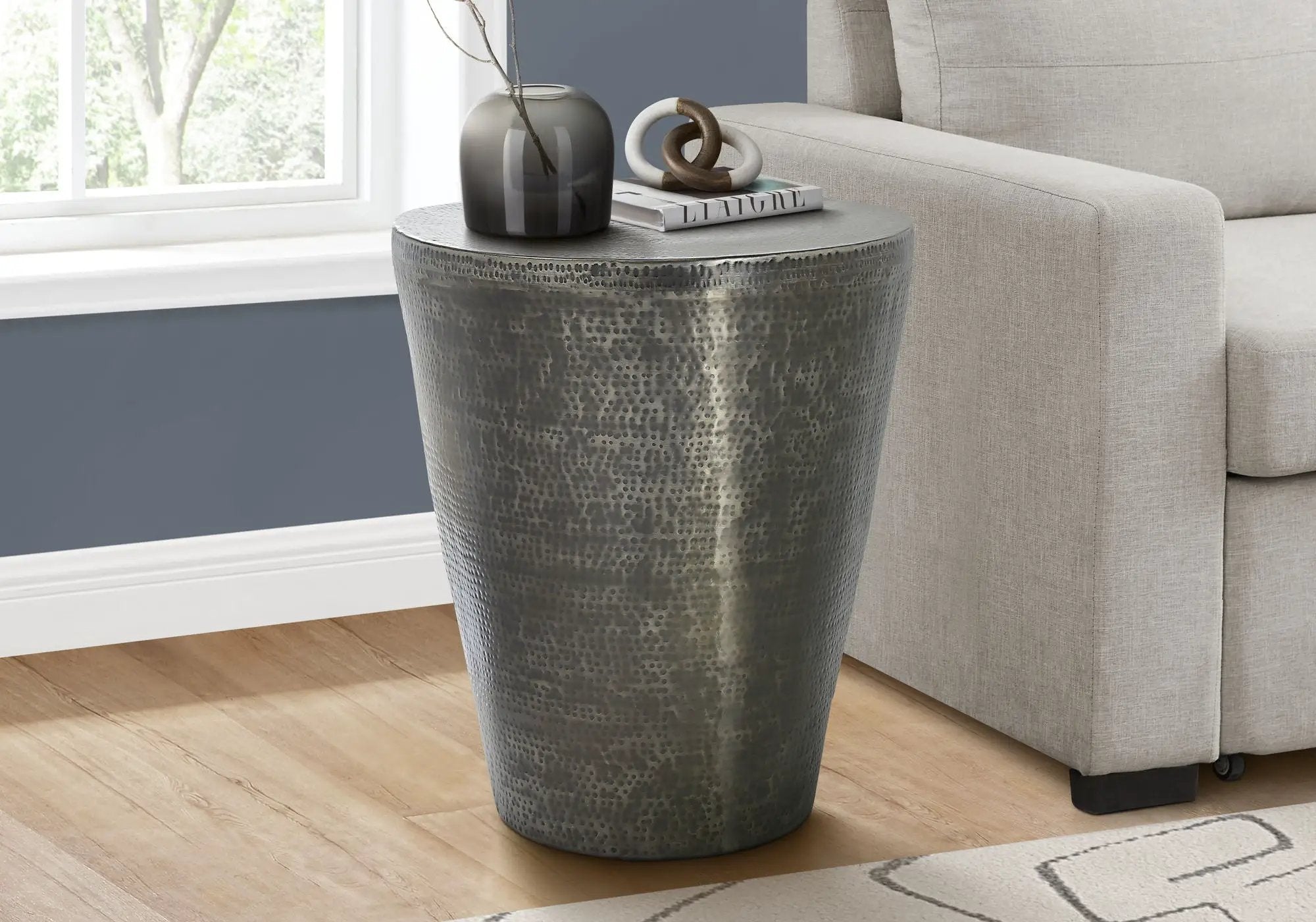 Drum Accent Side Table, Elegant Design by HouseOfZazla