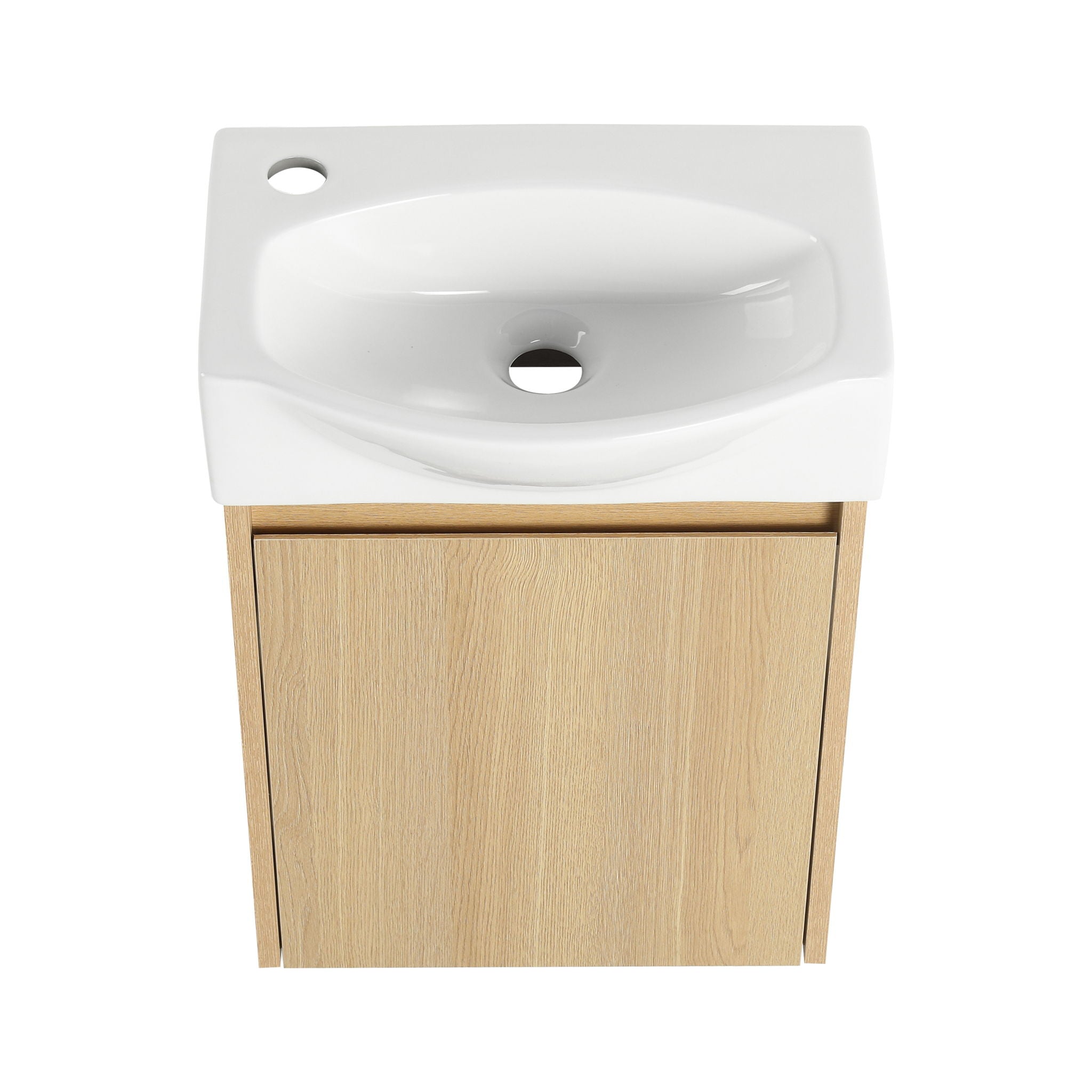 Modern Bathroom Vanity With Ceramic Basin, Wall Mounted Floating Sink Combo, Storage Cabinet by HouseOfZazla