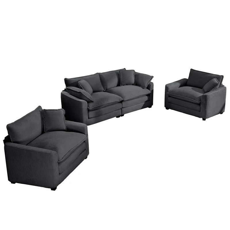 Elegant Oversized Sectional Sofa Set With Deep Seats And Flexible Layout by Unique Piece Furniture