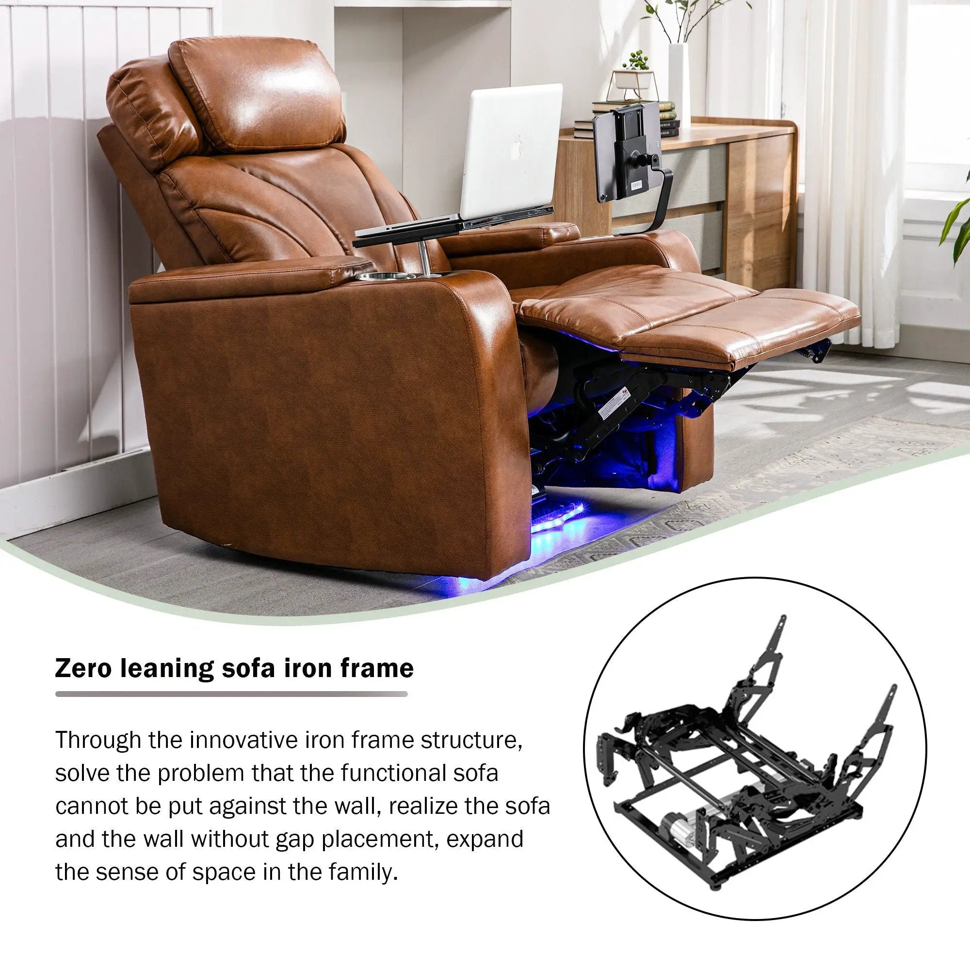 Power Motion Recliner Electric Power Recliner With USB Charging Port, Hidden Arm Storage, Convenient Cup Holder And tooth Speaker by HouseOfZazla