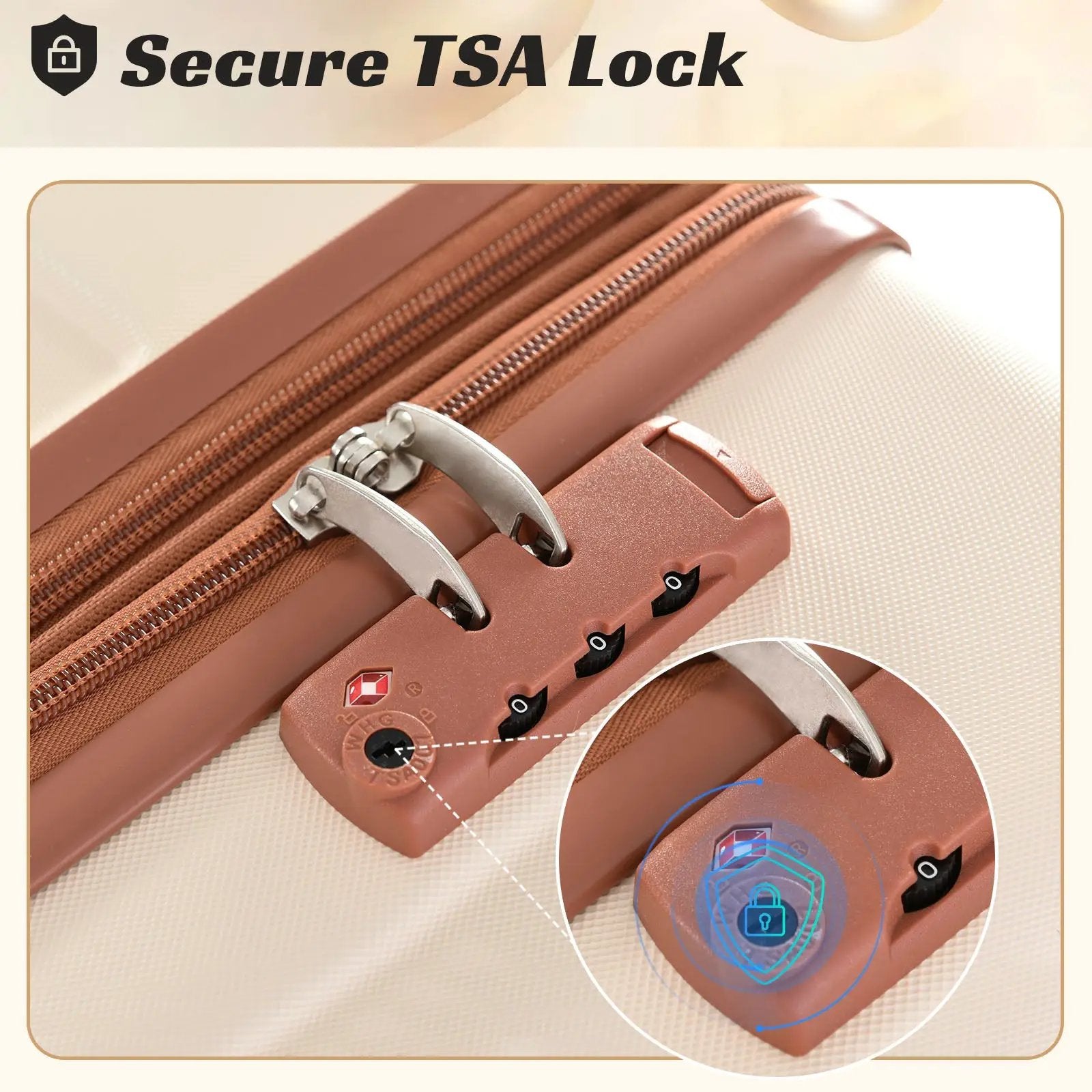 3 Piece Expandable Hard Shell Luggage Set with TSA Lock by HouseOfZazla