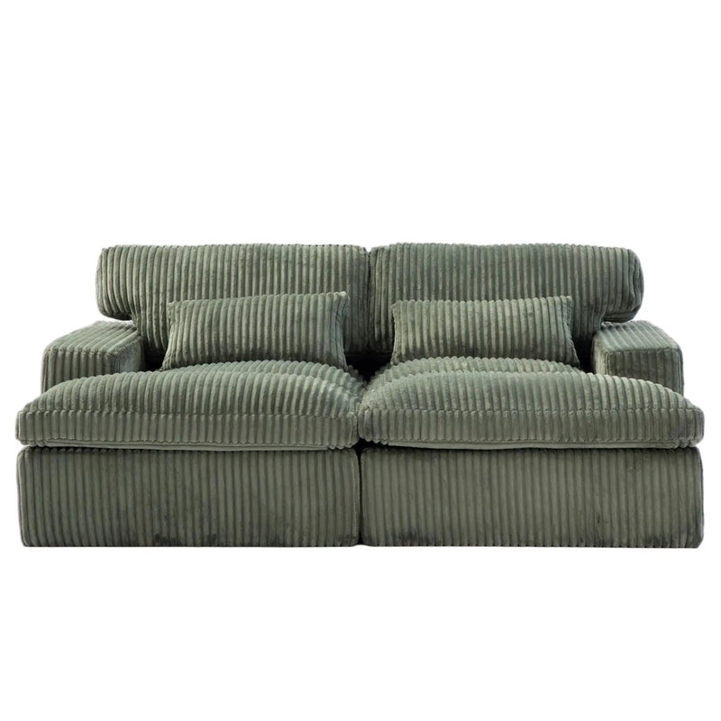 Double Chaise Lounge Chair, Oversized Upholstered Sleeper Cloud Couch by Unique Piece Furniture