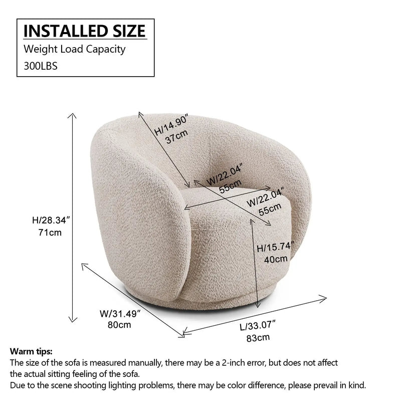Swivel Accent Upholstered Barrel Chair by HouseOfZazla