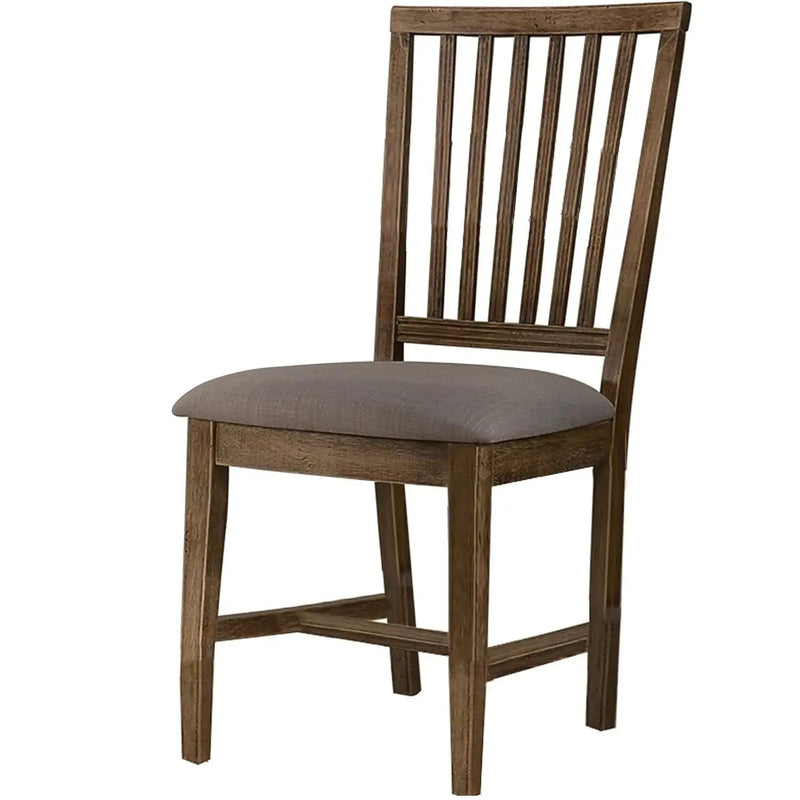 Open Slat Back Kitchen Side Chair (Set of 2) - Brown Oak by Unique Piece Furniture