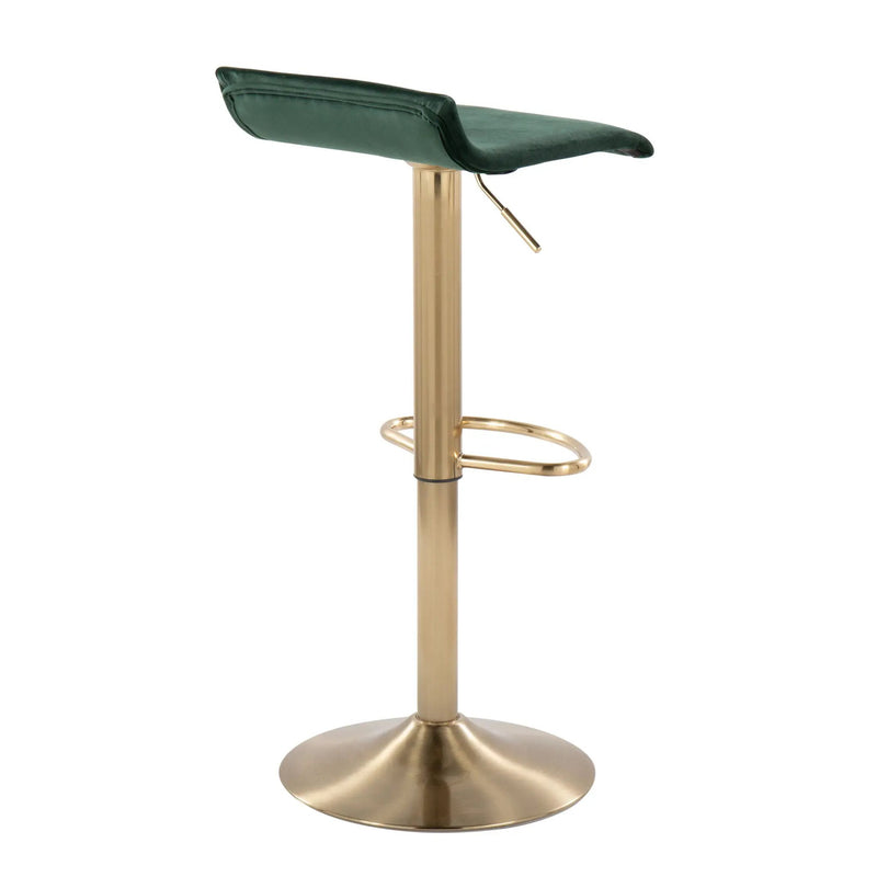 Ale - Contemporary Adjustable Height Barstool With Swivel With Oval Footrest (Set of 2) by HouseOfZazla