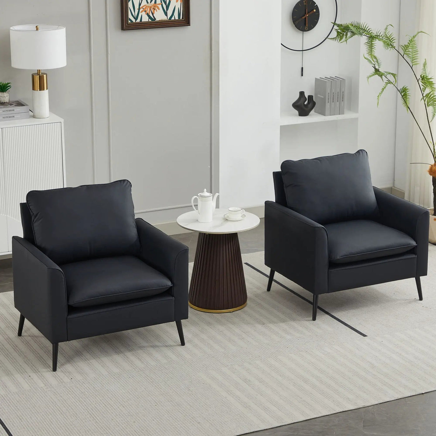 Nordic Retro Light Luxury Upholstered Sofa Chair by HouseOfZazla