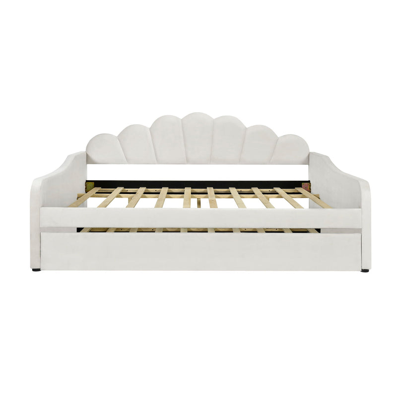 Upholstery Daybed Frame With Shell Shaped Backrest by HouseOfZazla