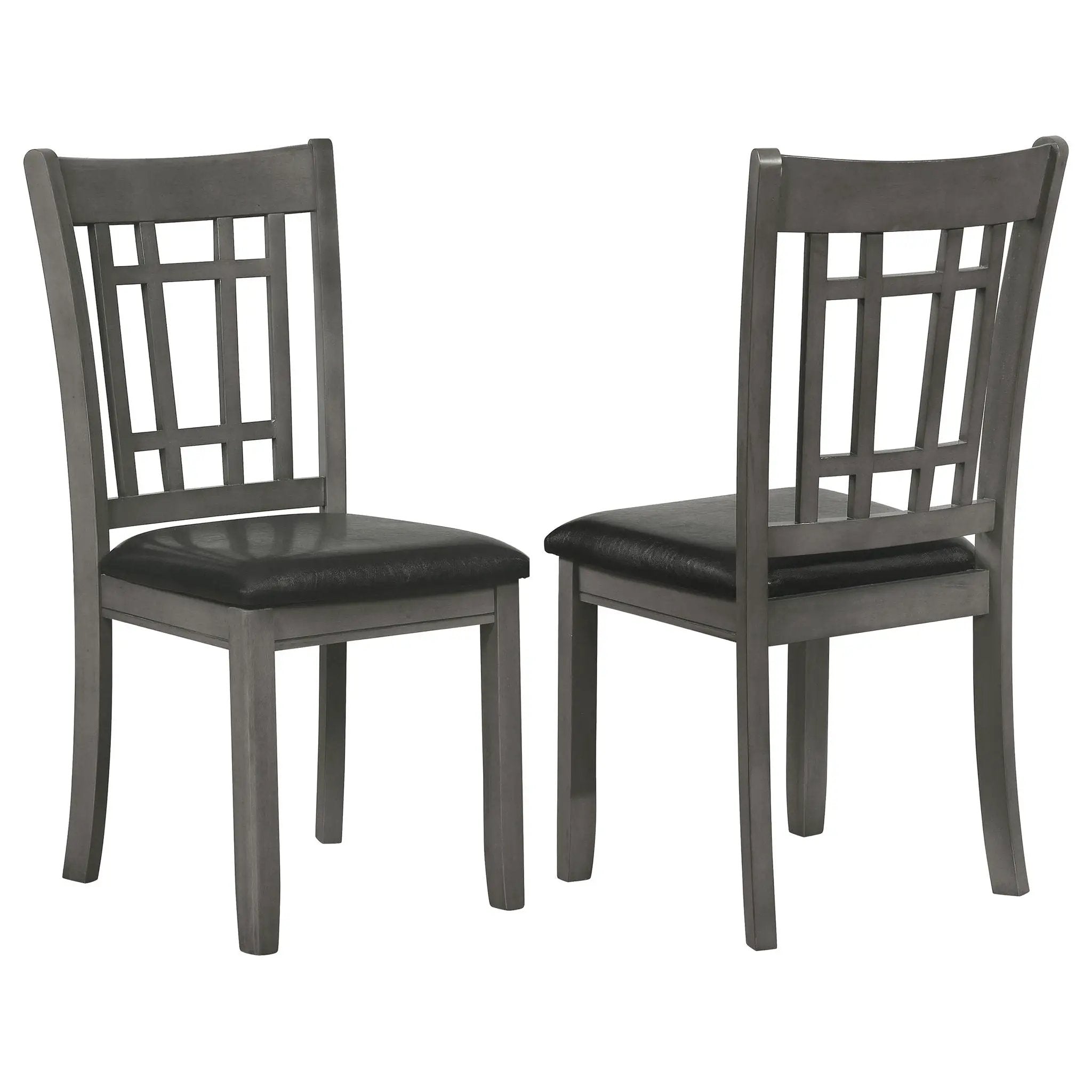 Lavon Wood Dining Side Chair Black and Medium Grey (Set of 2) by Unique Piece Furniture