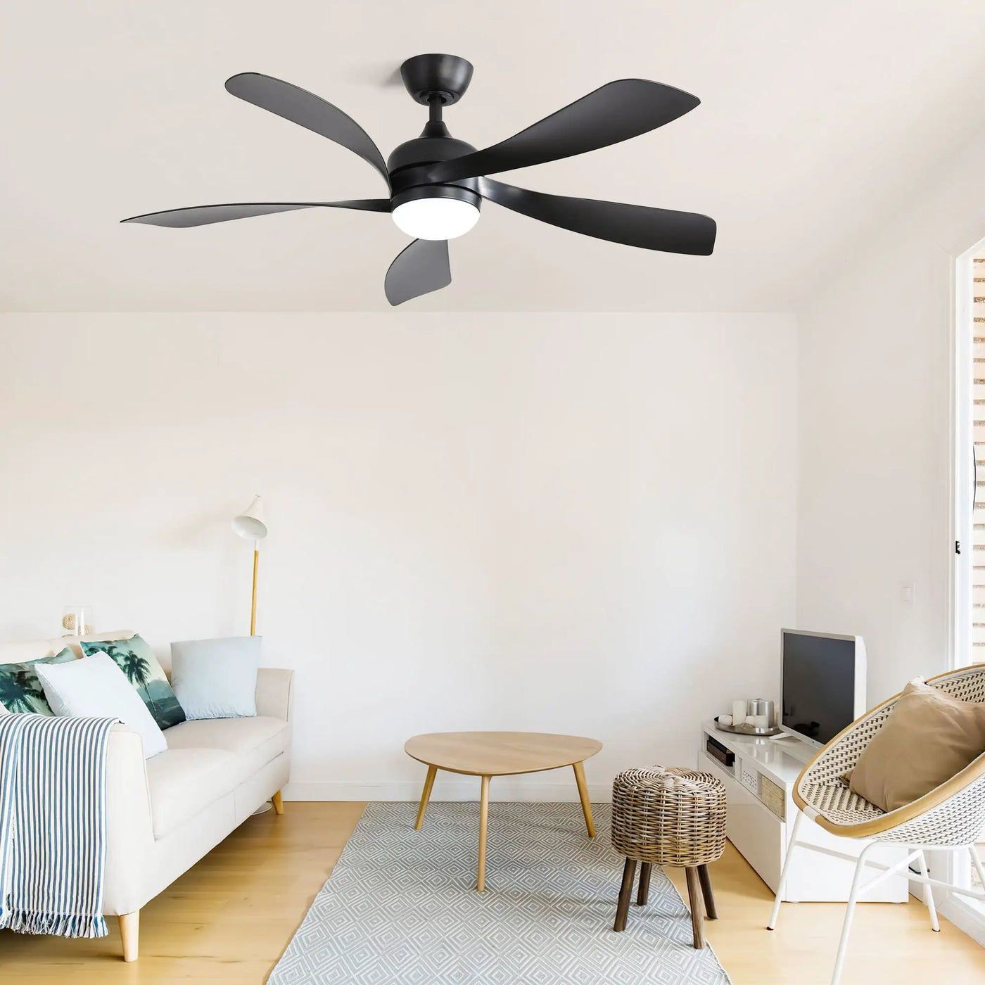 Ceiling Fan & DC Motor And Integrated Light by Unique Piece Furniture