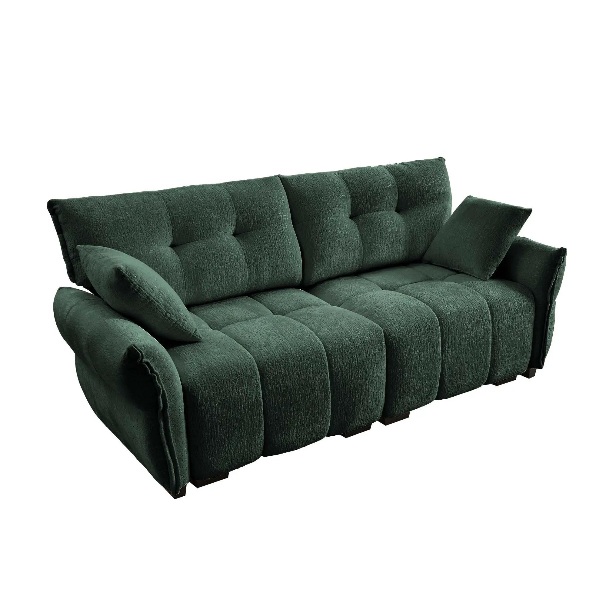 Modern Sofa & Pillows, Textured Cover, High Rebound Cushions by HouseOfZazla